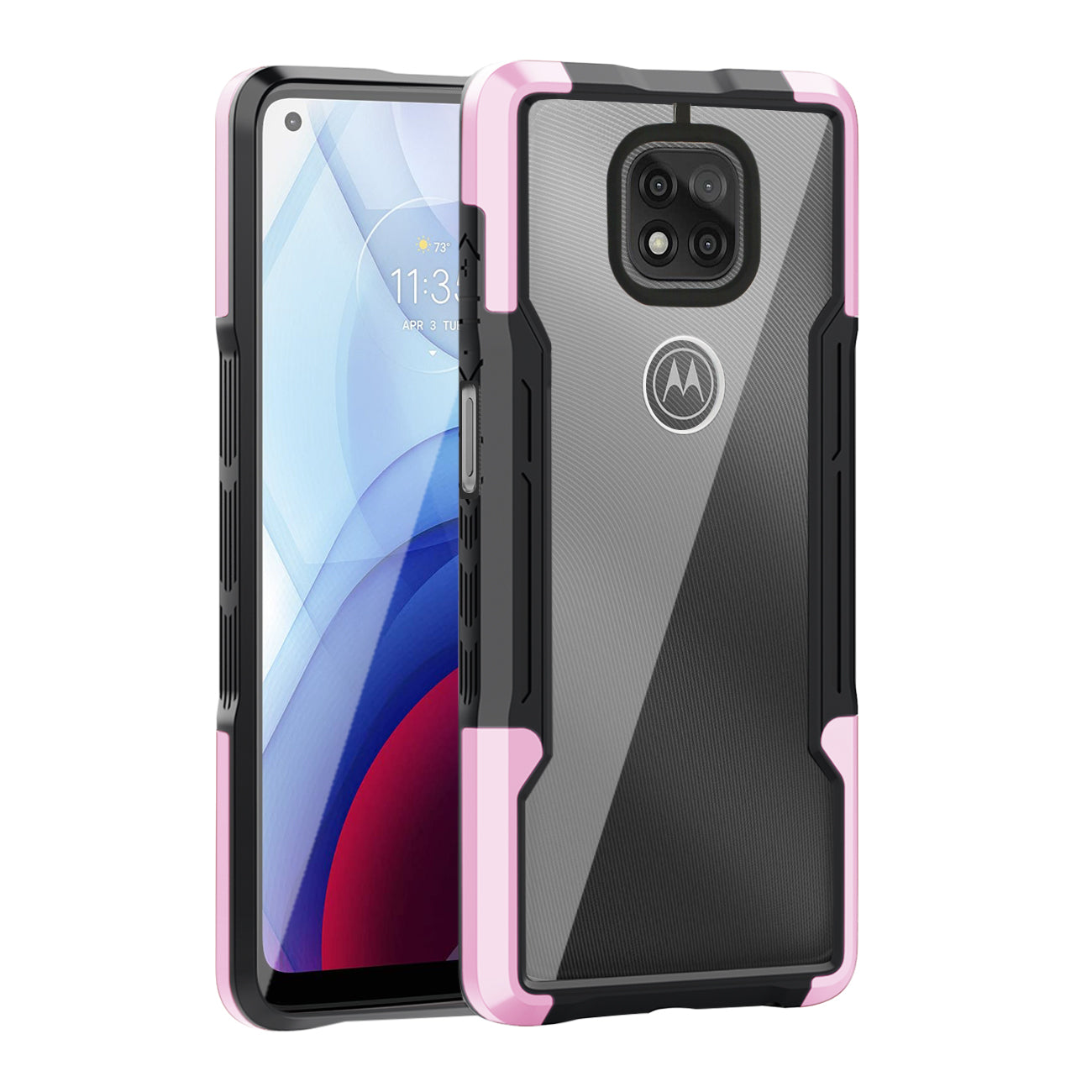 Shockproof Excellent Grip with Silky Feeling for Moto G Power 2021 In Pink